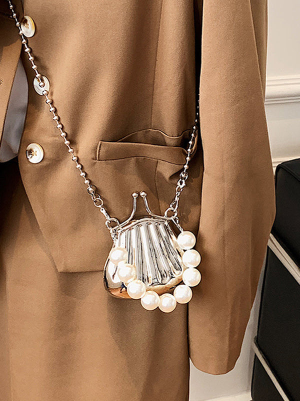 Beaded Shiny Shell-Shaped Bags Accessories Crossbody Bags