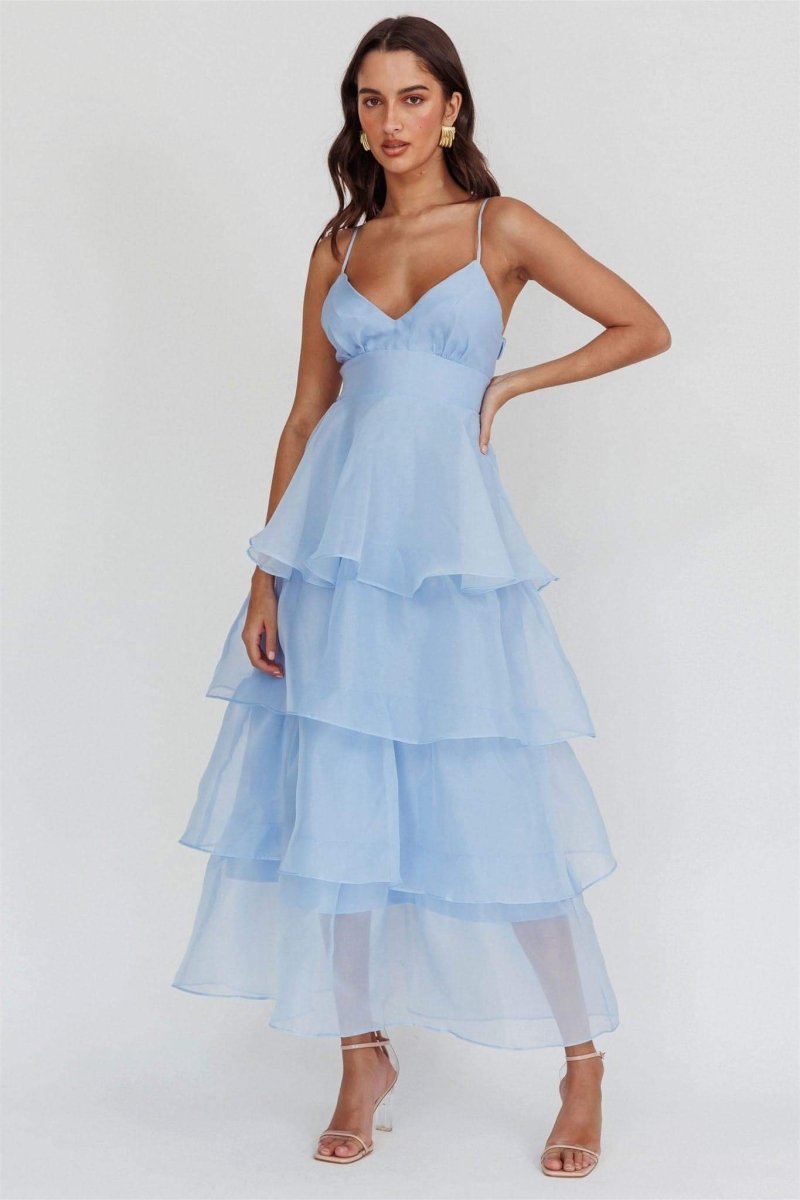 Christine Tiered Ruffle Midi Dress