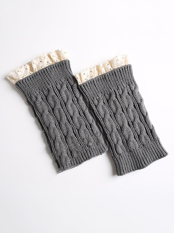 Original Creation Keep Warm Hollow Jacquard Leg Warmers Accessories