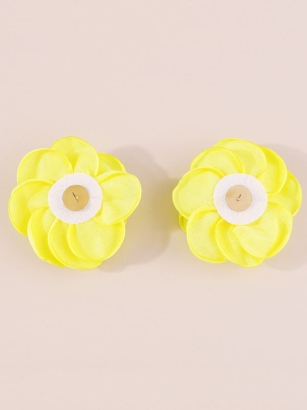 Three-Dimensional Flower Earrings Accessories