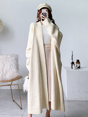 Urban Simple Loose Solid Color Knitting Cardigan Coat