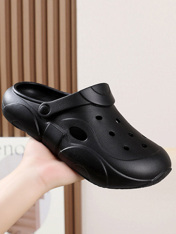 Hollow Crocs Platform Shoes Sandals