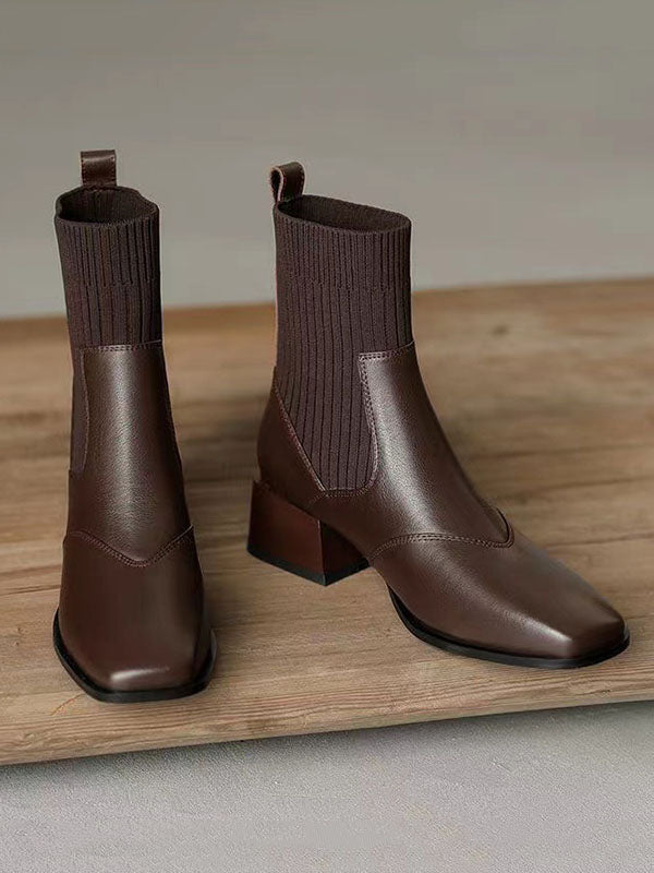 Solid Color Split-Joint Boots Chelsea Boots