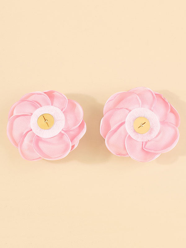 Three-Dimensional Flower Earrings Accessories