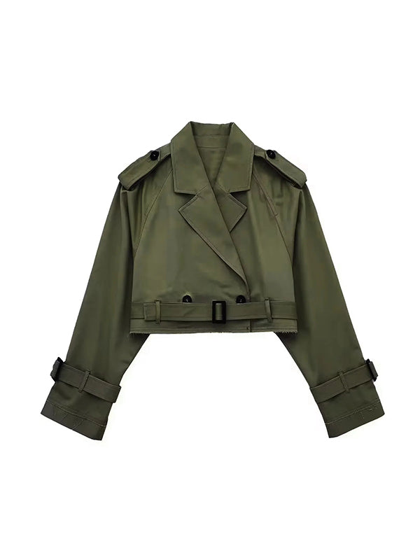 Long Sleeves Loose Split-Joint Lapel Jackets