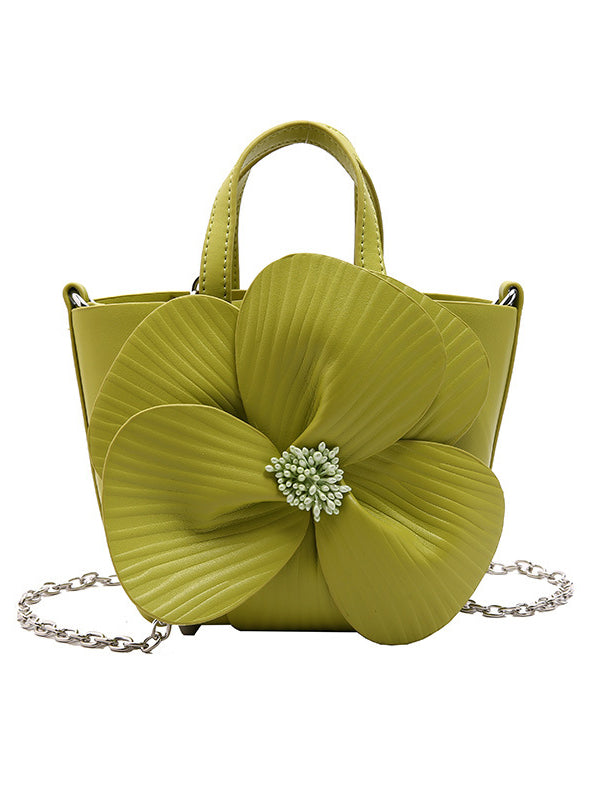 Flower Shape Pleated Split-Joint Bags Crossbody Bags Handbags Tote Bags