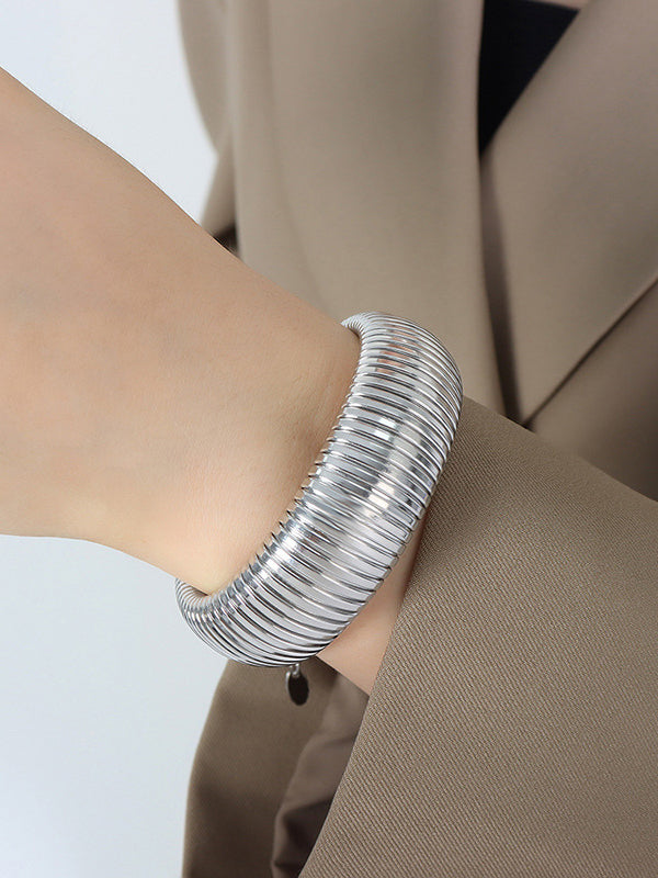 Pleated Solid Color Bracelet Accessories