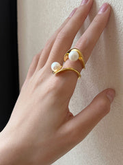 Contrast Color Flower Shape Split-Joint Rings Accessories