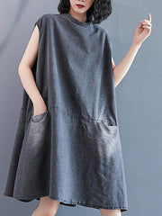 Original Split-Joint With Pocket Denim Dress