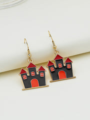 Geometric Halloween Drop Earrings