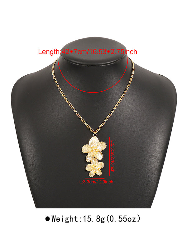 Flower Shape Necklaces Accessories + Rings Accessories