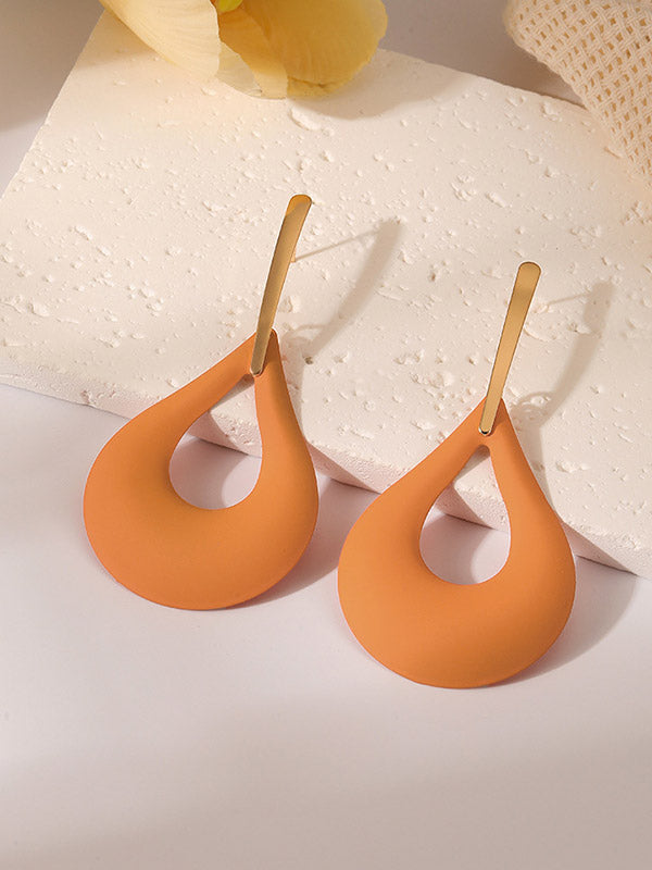 Geometric Hollow Drop Earrings