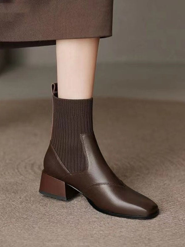 Solid Color Split-Joint Boots Chelsea Boots