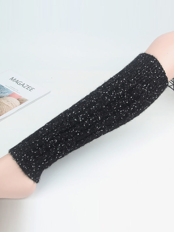 Wool Knitted Dot Twist Leg Warmers Accessories