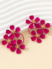 Flower Shape Drop Earrings