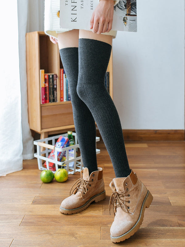 Casual Skinny Keep Warm Solid Color Leg Warmers Accessories