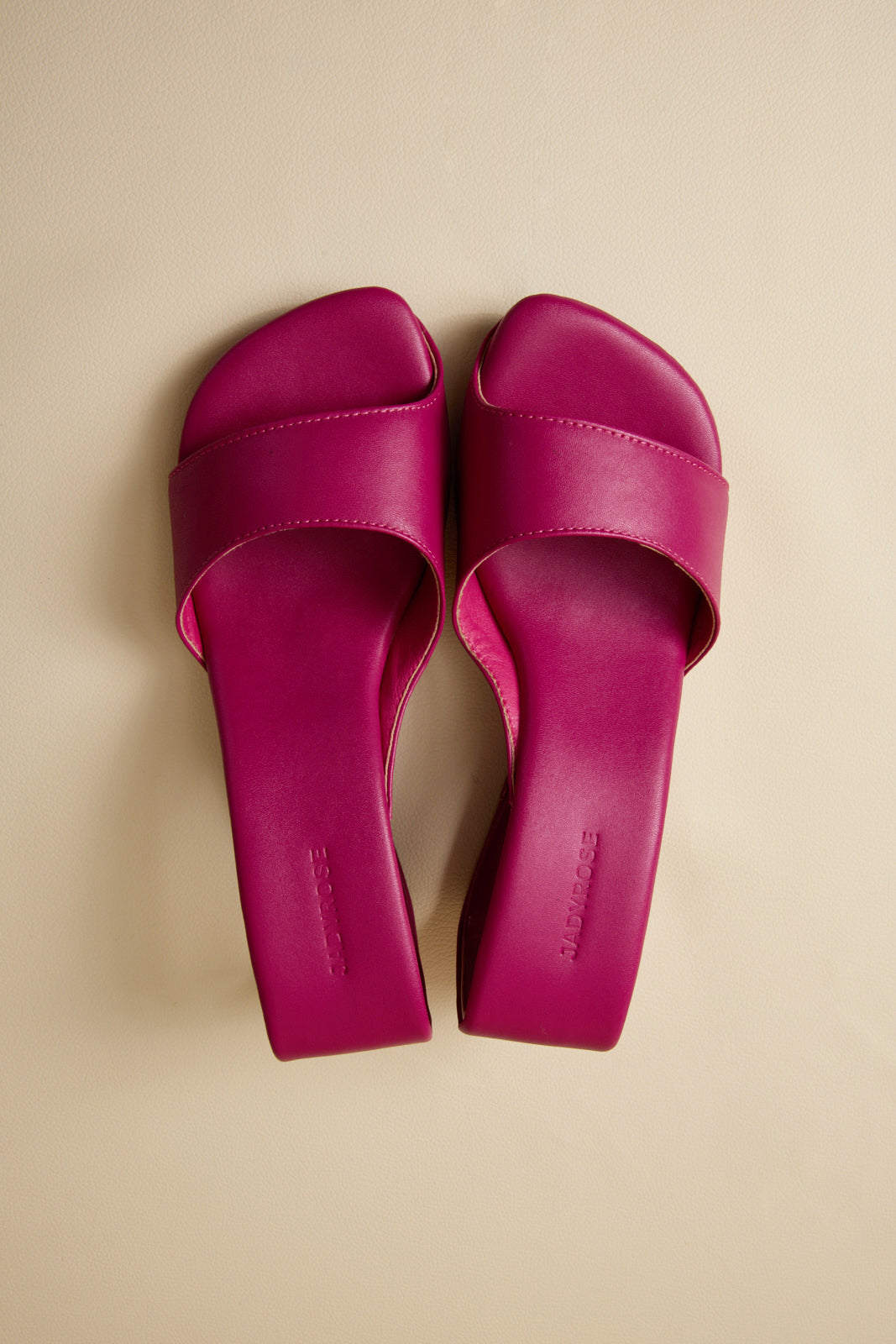 Jady Rose | In Your Court Leather Slides - Fandango