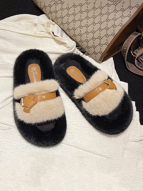 Open Toe Split-Joint Platform Shoes Slippers