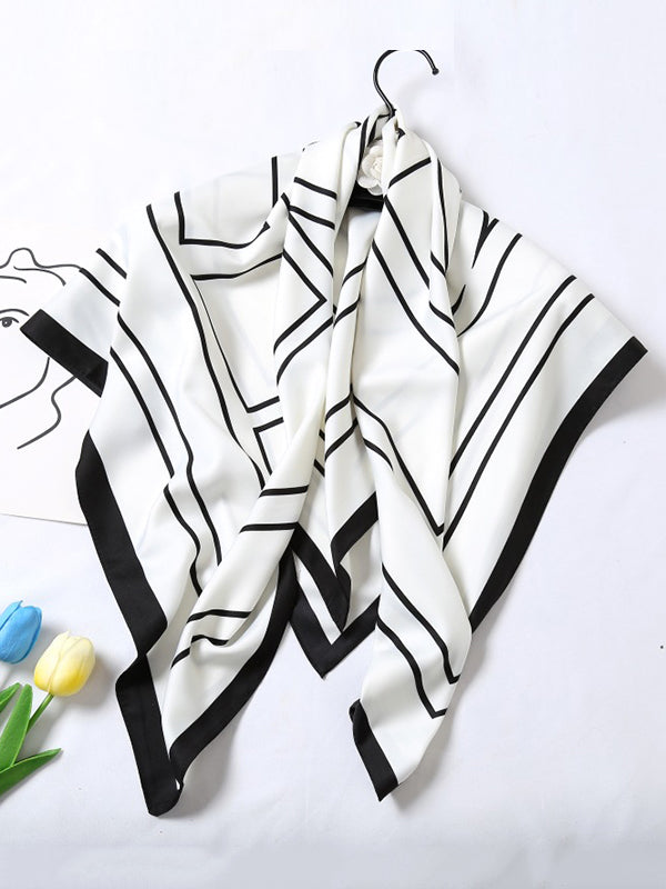 Contrast Color Striped Shawl&Scarf