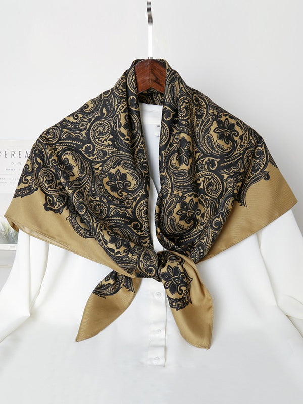 Contrast Color Printed Shawl&Scarf