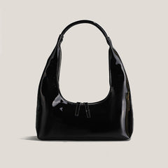 Midnight-Gloss Shoulder Bag