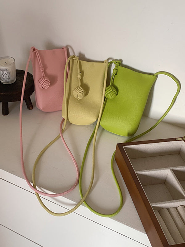 Solid Color Split-Joint Mini Bags Crossbody Bags Handbags