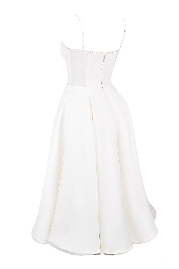 Suspender V-Neck Sleeveless Tutu Maxi Dress