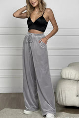 Golden Velvet Wide -legged Pants Straight Velvet Pants