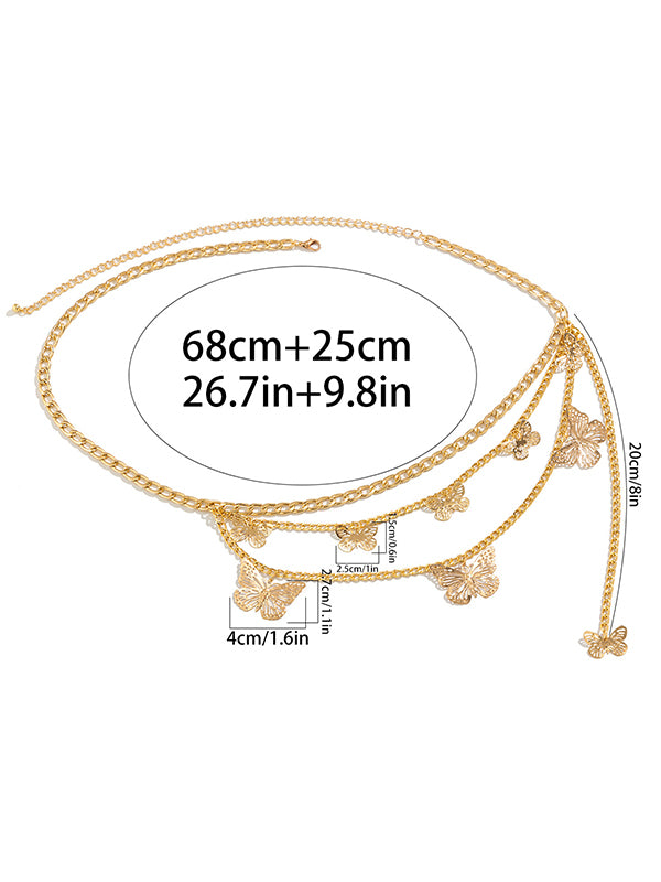 Butterfly Shape Chains Tasseled Belts Waist Chain Accessories