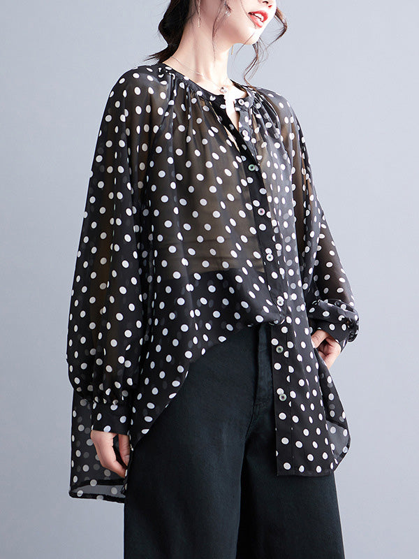 Original Casual Polka-Dot Blouse