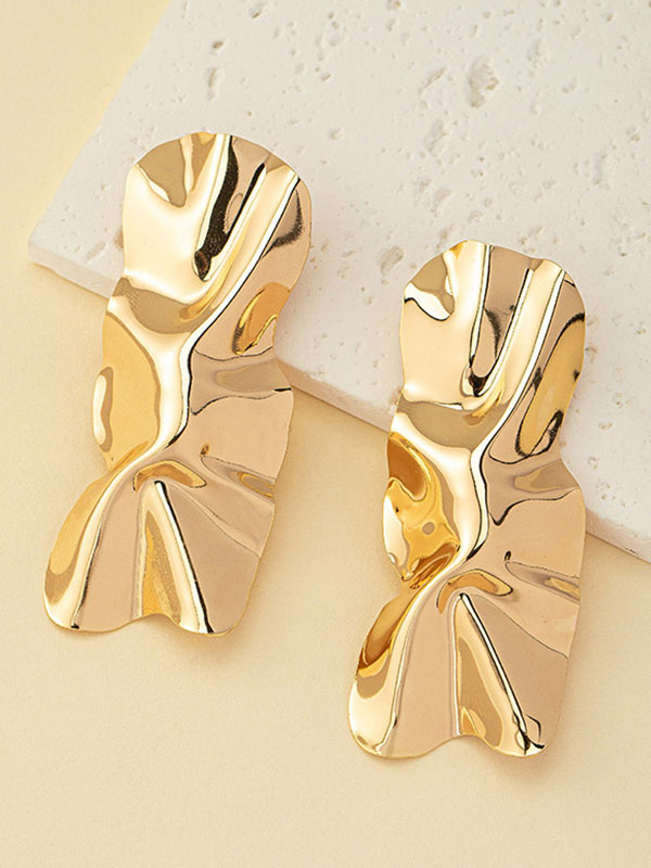 Geometric Solid Color Earrings Accessories Pierced Earrings