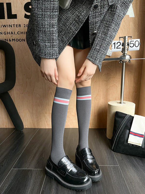 Fashion College Style Striped Stockings Accessories