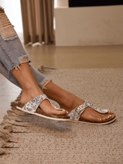 Maibulun | T-Strap Footbed Sandal - Floral