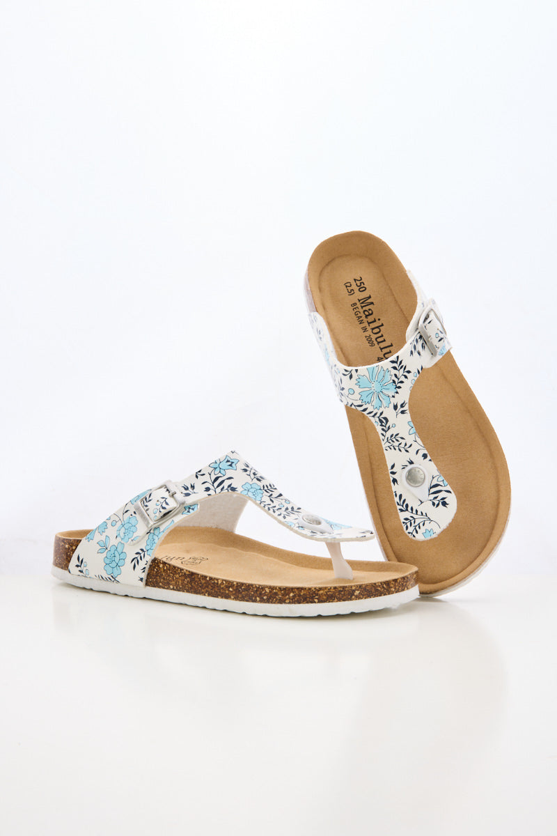 Maibulun | T-Strap Footbed Sandal - Floral