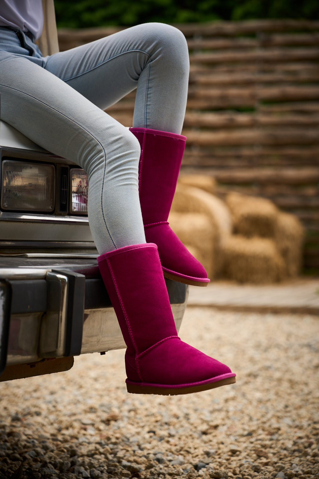 SMAIBULUN Ugg | Classic Suede Mid-Length boots - Fuchsia