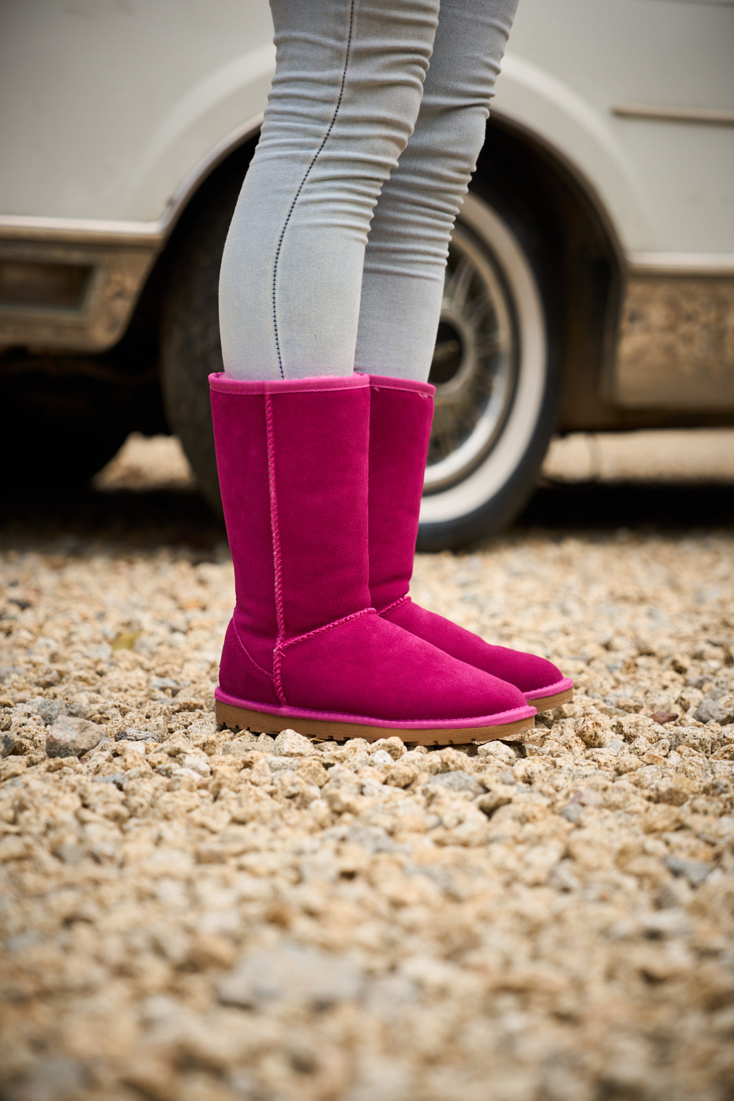 SMAIBULUN Ugg | Classic Suede Mid-Length boots - Fuchsia