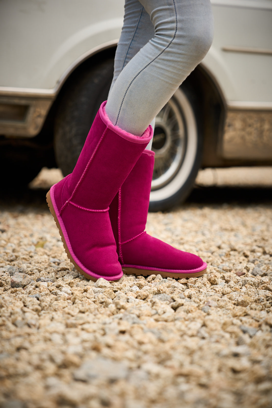 SMAIBULUN Ugg | Classic Suede Mid-Length boots - Fuchsia