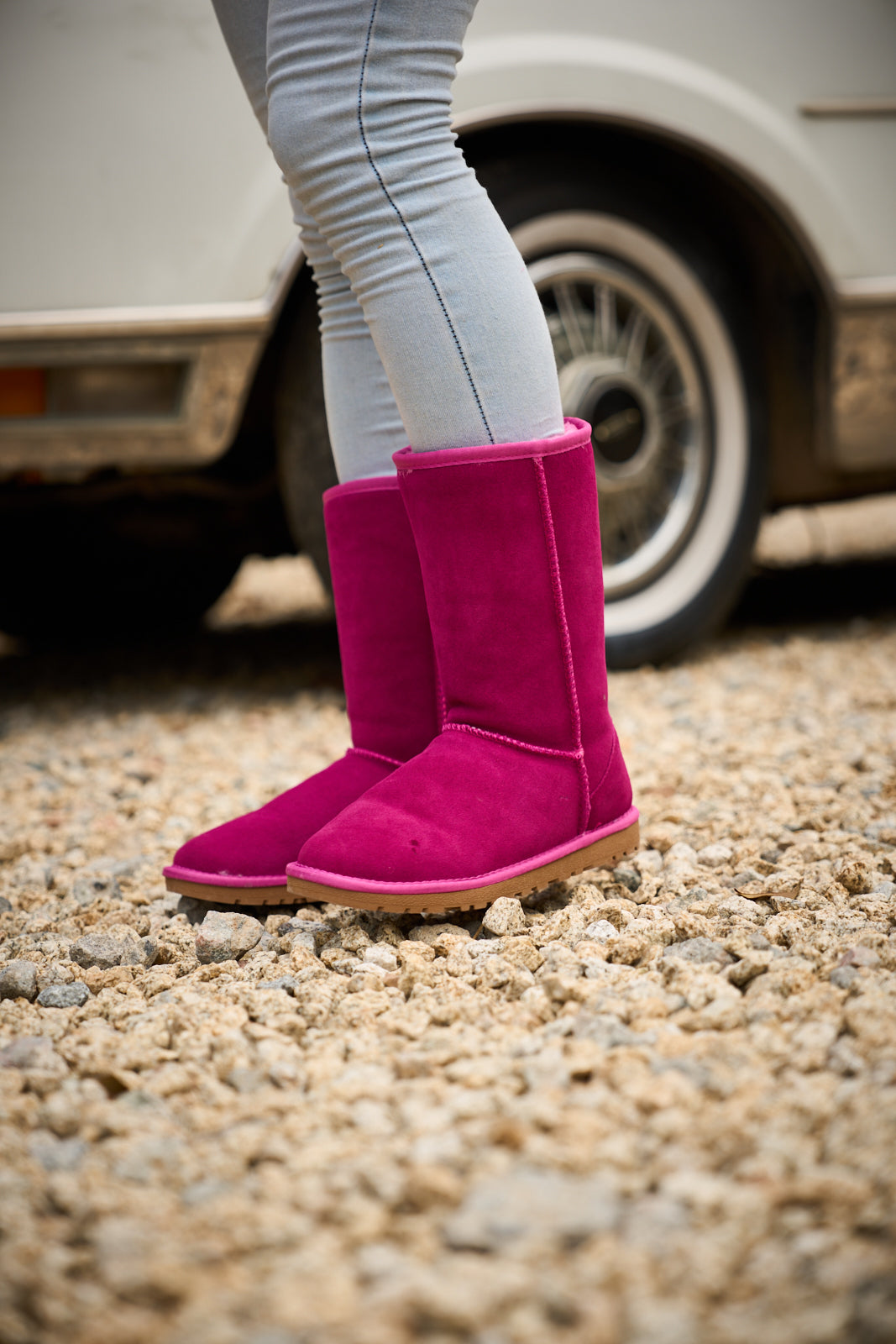 SMAIBULUN Ugg | Classic Suede Mid-Length boots - Fuchsia