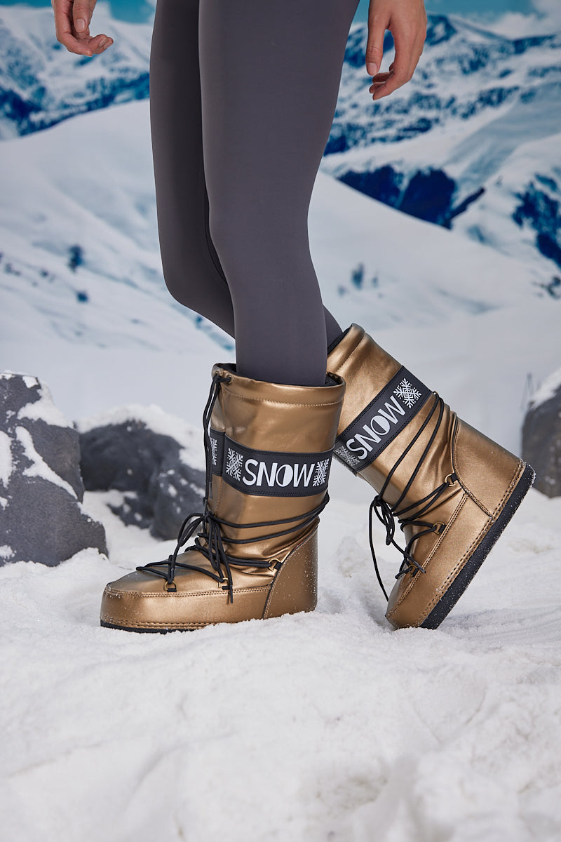 Frozen Princess | Armstrong Mooner Water-Repellent Snow Boot - Bronze