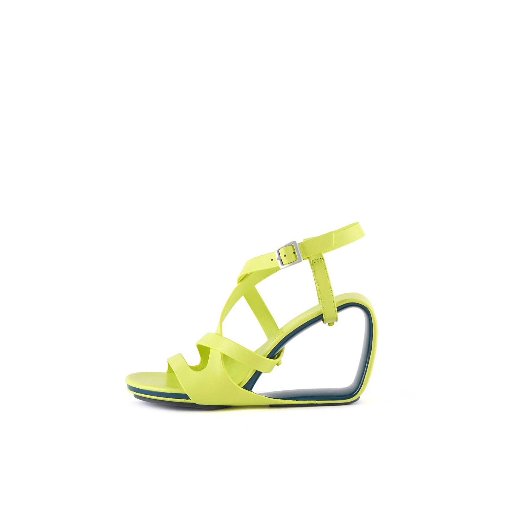 Jady Rose | Eloise Leather Strappy Wedges- Green