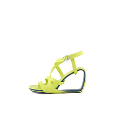 Jady Rose | Eloise Leather Strappy Wedges- Green