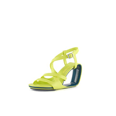 Jady Rose | Eloise Leather Strappy Wedges- Green