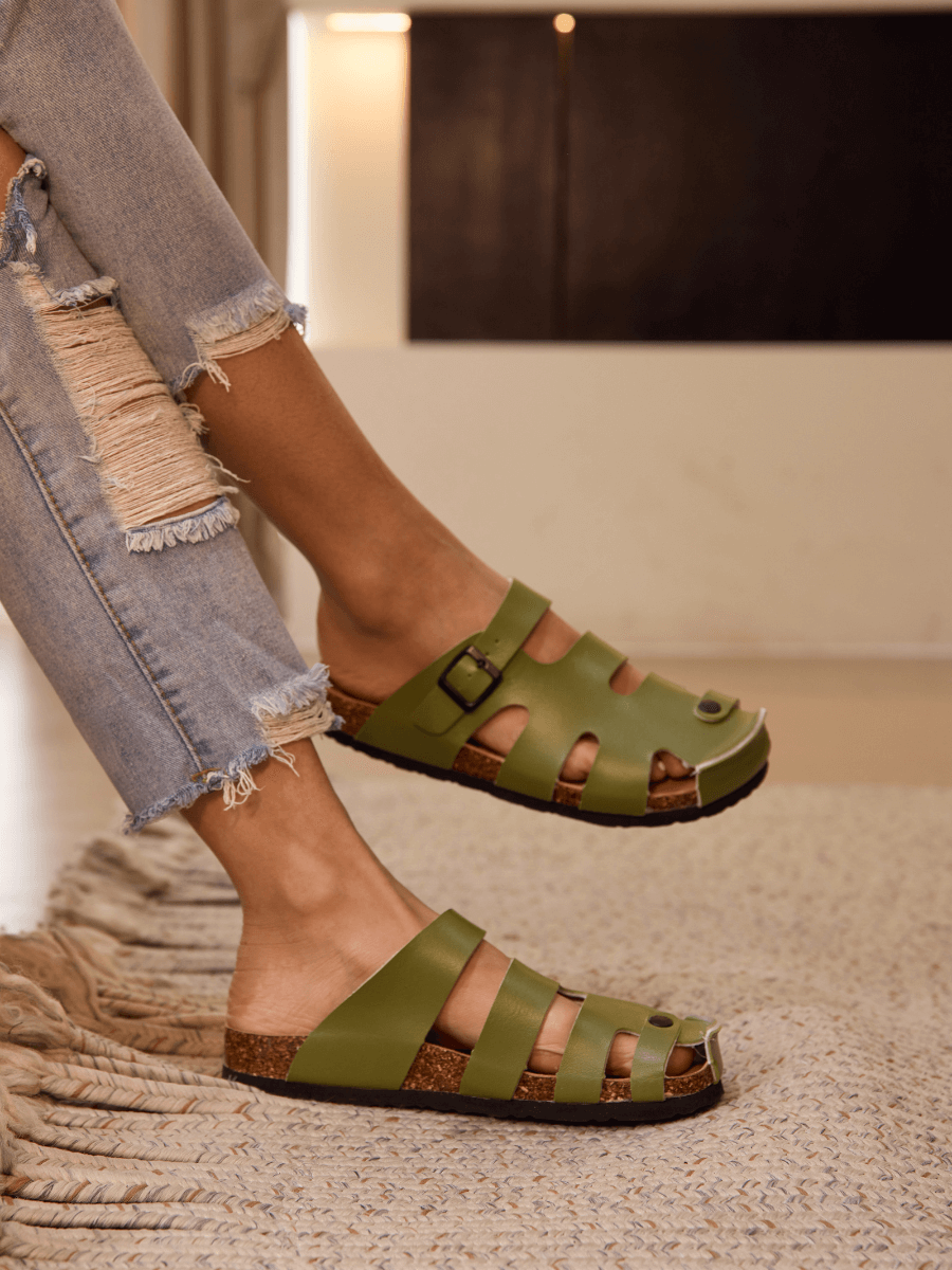 MAIBULUN | Summer Picnic Cut-Out Clog - Green