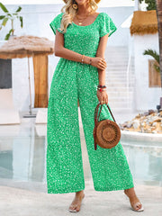 Tammy Off-Shoulder Jumpsuit - Green