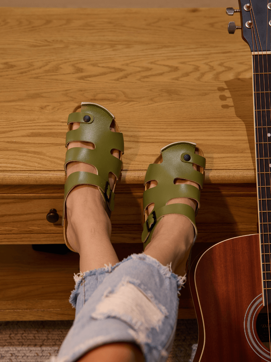 MAIBULUN | Summer Picnic Cut-Out Clog - Green