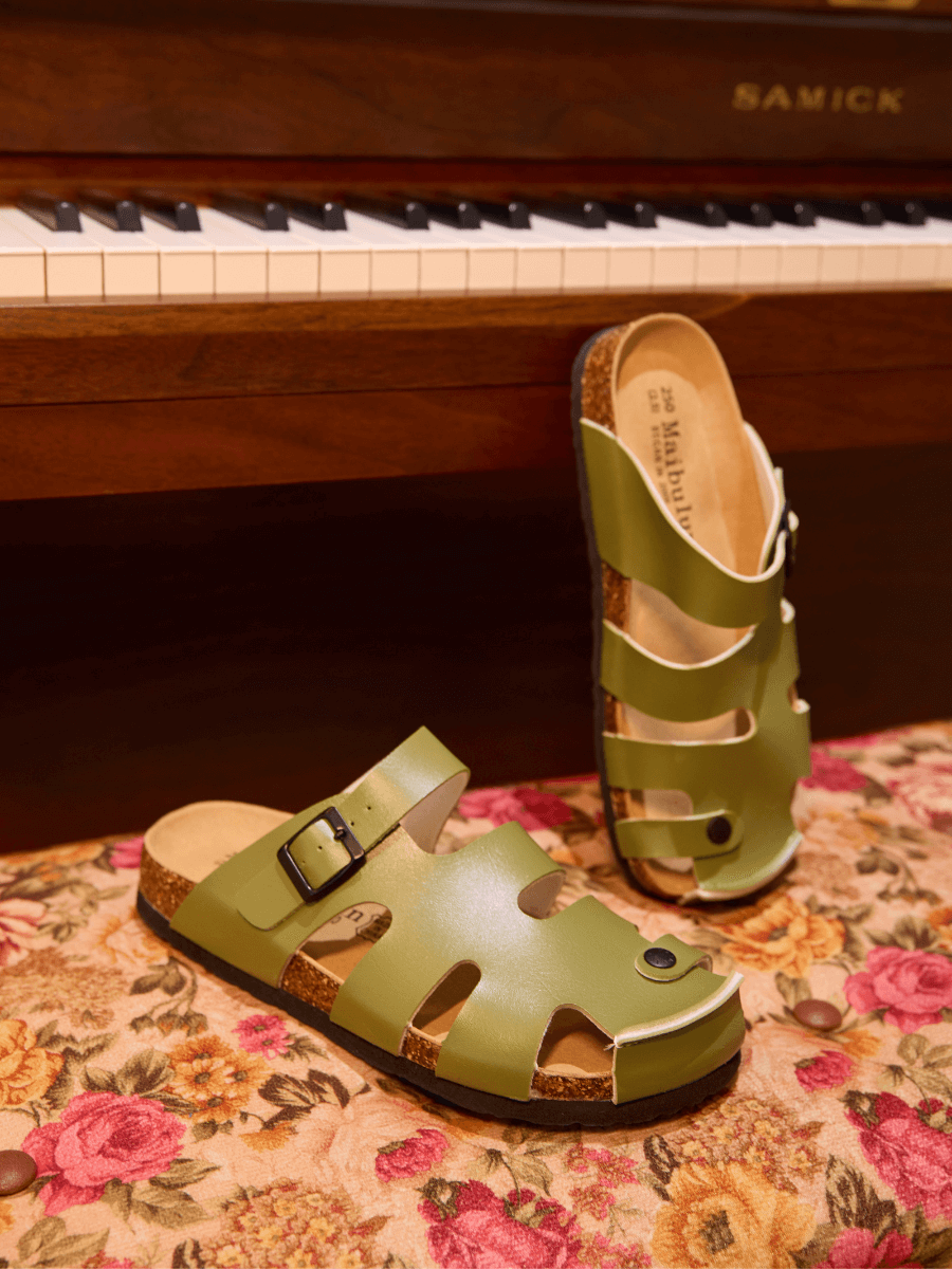 MAIBULUN | Summer Picnic Cut-Out Clog - Green