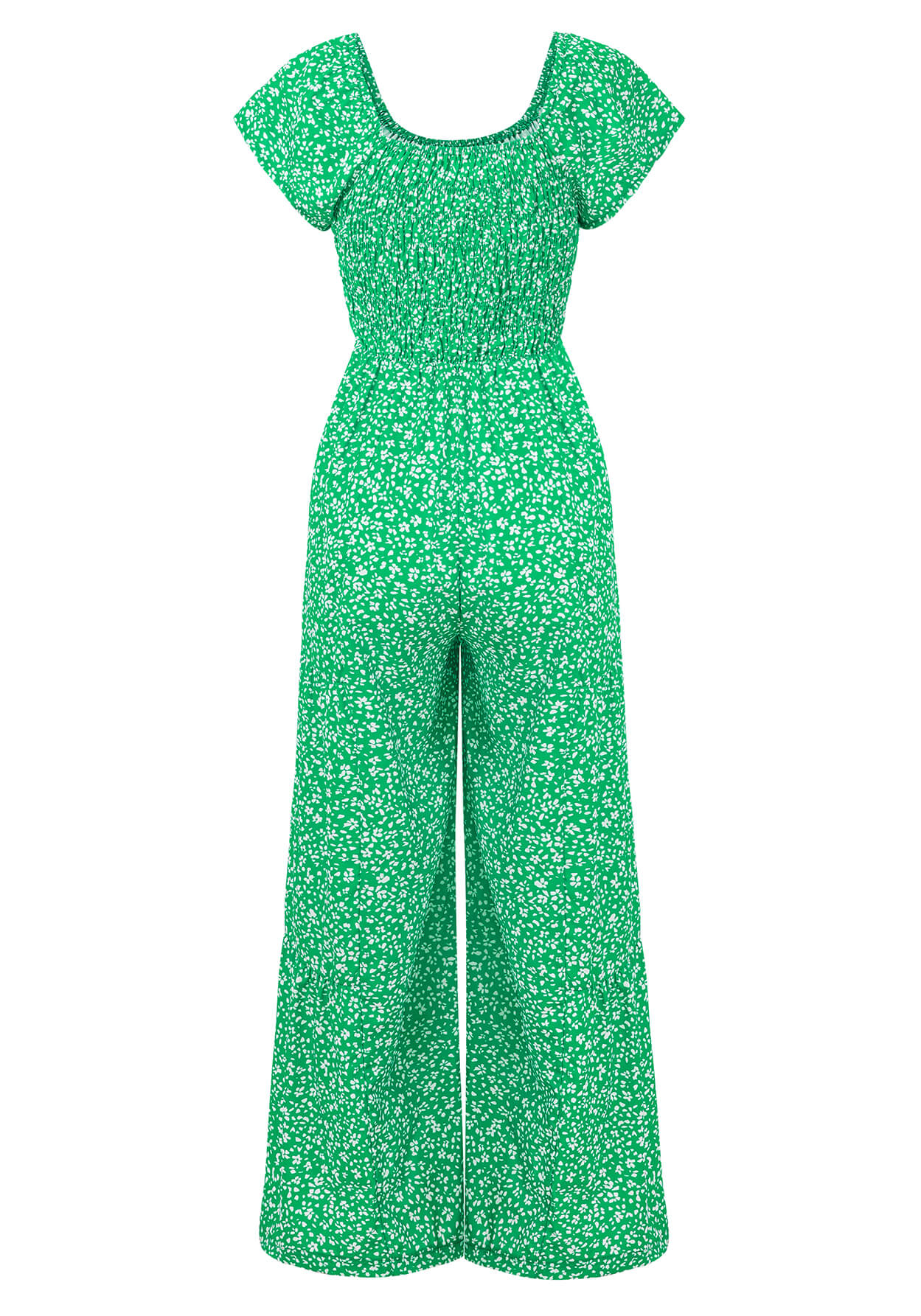 Tammy Off-Shoulder Jumpsuit - Green