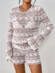 Cali Knit Crochet Matching Set - Grey