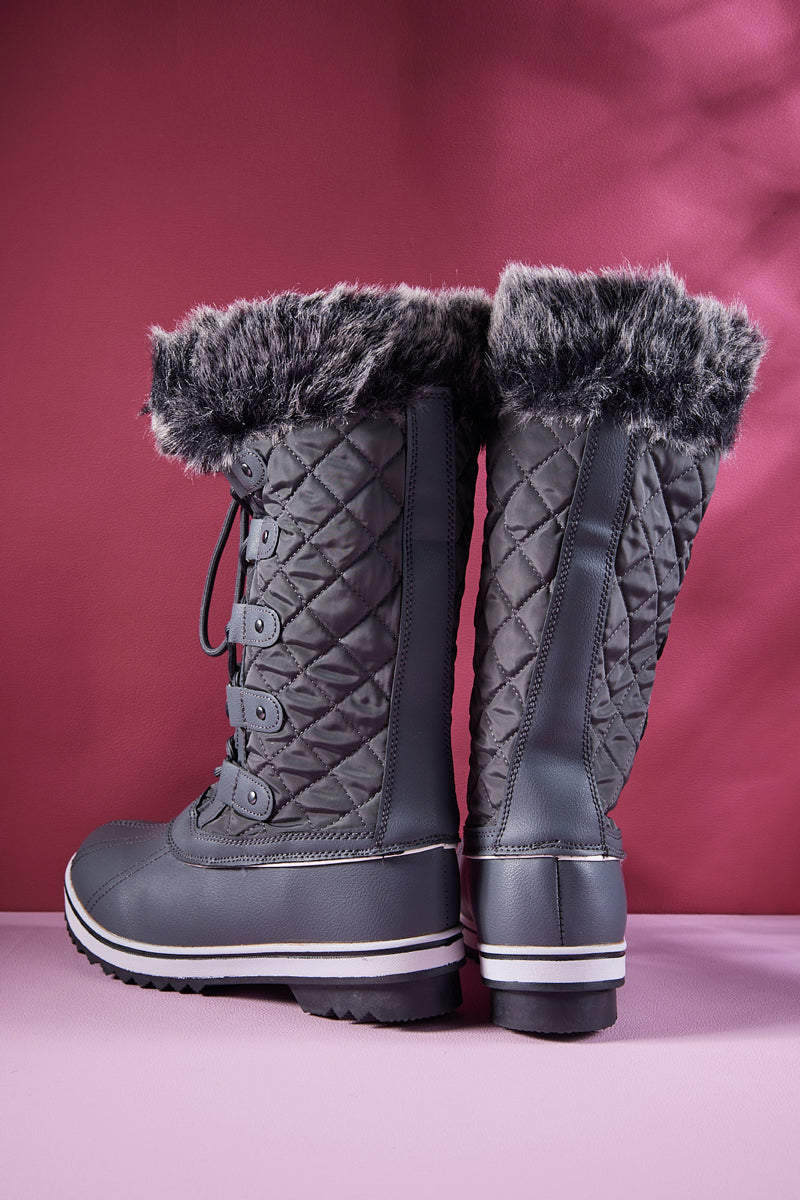 Frozen Princess | Hickory Isabella Water-Repellent Snow Boot - Grey