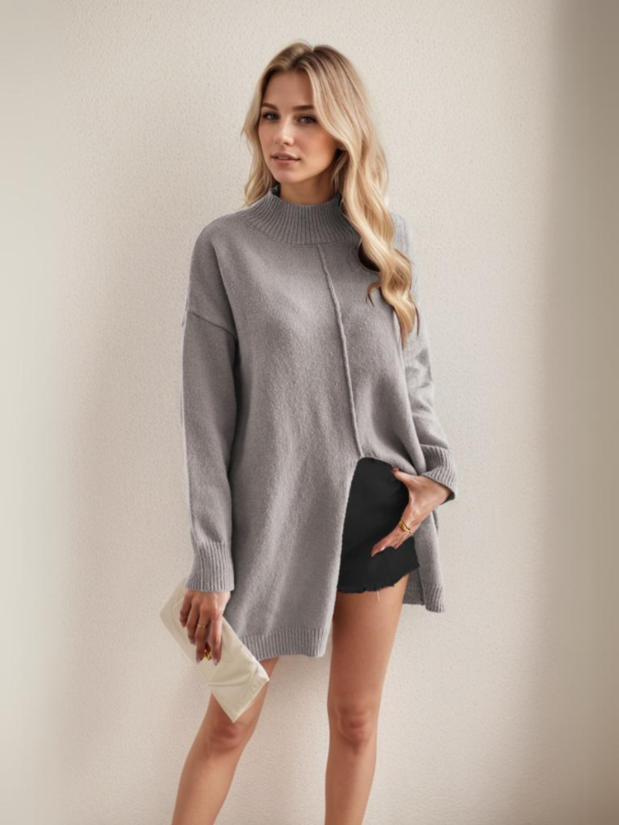 Amara Mini Slit Sweater Dress